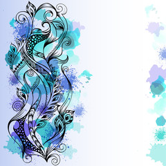 Hand drawn outline abstract background