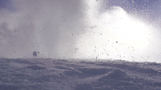SLOW MOTION: Snow avalanche