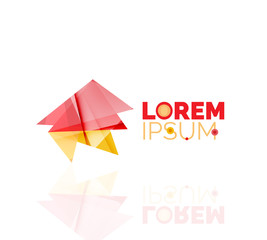 Logo, abstract geometric business icon