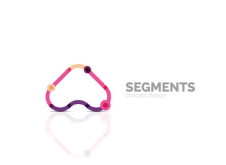 Vector outline minimal abstract geometric logo