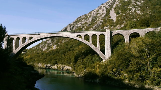 Railroad stone bridge
