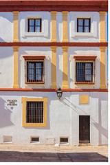 Typical whitewashed houses along the streets of the city of Cordoba Spain