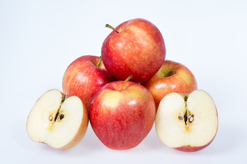 Red apple isolated on white background 
