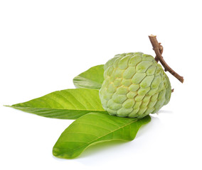 Sugar Apple fruit on white  background
