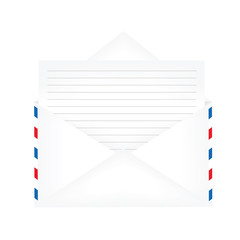 Opened envelope with paper