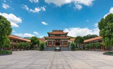 Beautiful view of the temple in shantou, China