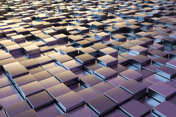 Naklejka premium purple metallic cubes
