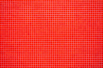Red mosaic tiles