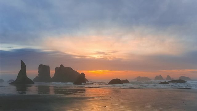 Sunset on the Pacific Coast