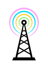 Transmitter icon on white background