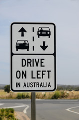 Drive on left in Australia
