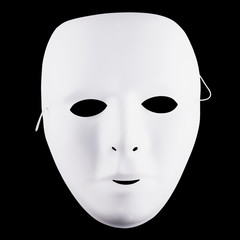 White mask over black