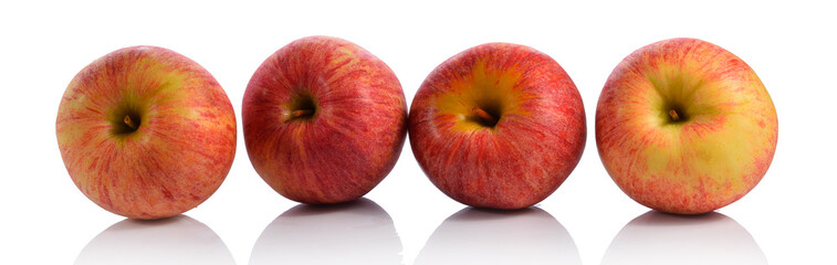 Gala apples on white background
