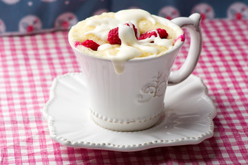  mug cake prepared in microwave