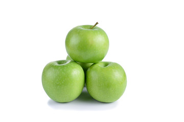 Green apple isolated on white background