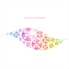 Colorful abstract background with gemstones