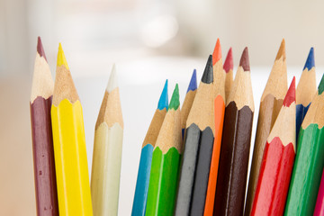 Fototapeta premium Many colored pencils