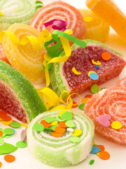 candies with confetti