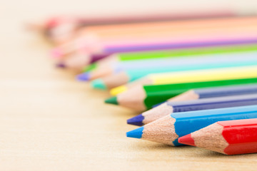 Many colored pencils