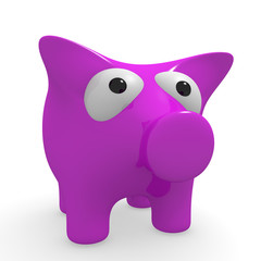 Pink piggy bank
