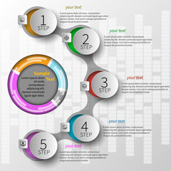 Abstract 3D Paper Infographics