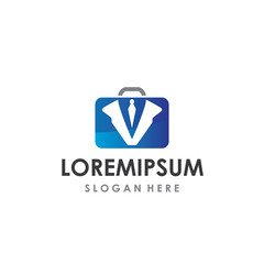 Business Travel Bag Icon Logo