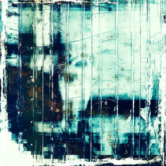Naklejka premium Abstract grunge background with retro design elements and different color patterns: brown; green; blue; cyan