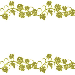 Vector repeating pattern with vines in vintage style.