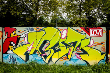 Fond graffiti coloré