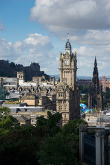 Fototapeta premium Edinburgh city from Calton Hill, Scotland, uk,