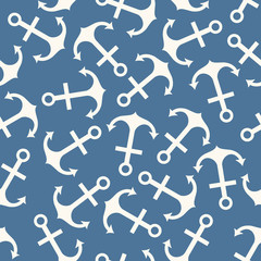 Seamless pattern of anchor shape and line