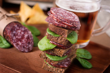 sandwich with salami