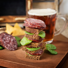 sandwich with salami