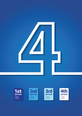 a blue number background