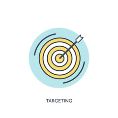 Target flat lined icon.