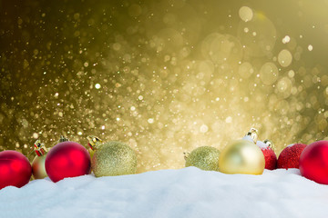 Fototapeta na wymiar Christmas decoration on abstract background