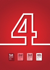 a red number background