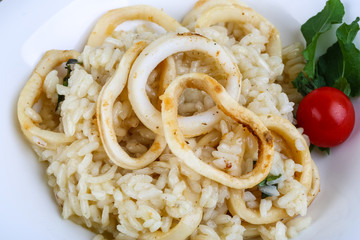 Squid risotto