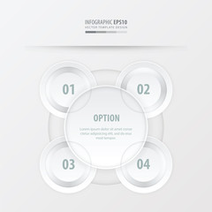 circle presentation template design white color