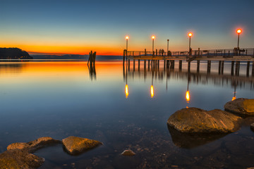 L'ora blu sul lago di Bracciano