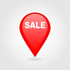 Sale pin map icon. Map pointer, markers.