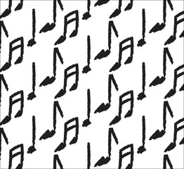 pattern musical note isolated on white background,  illustration