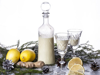 cream liqueur with lemon and ginger