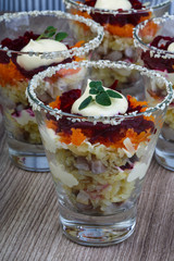 Russian herring salad