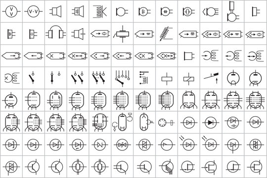 96 Electronic and Electric Symbol Vector Vol.2