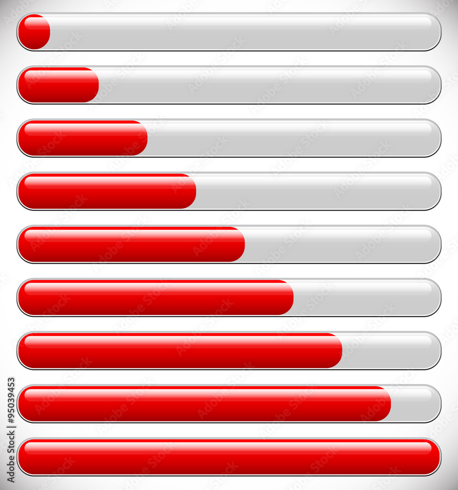 Poster horizontal progress, loading bars. steps, phases, progression.