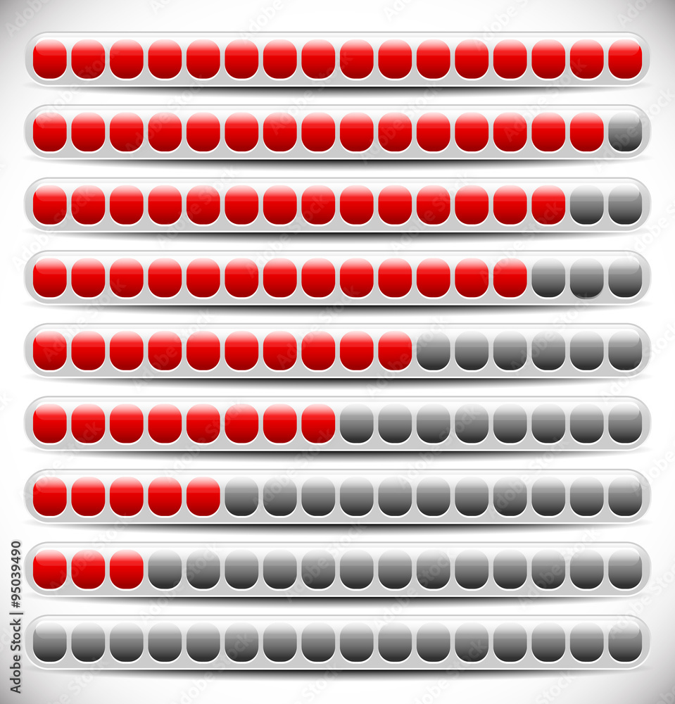 Poster horizontal progress, loading bars. steps, phases, progression.