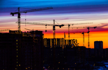 Sunset at the Construction Site