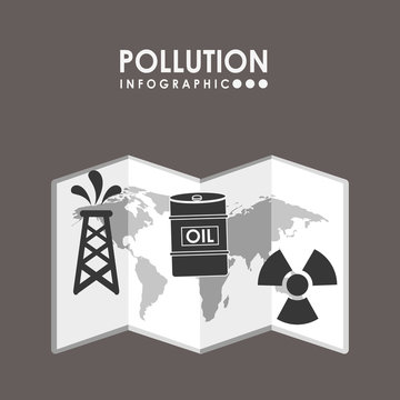 pollution infographics design