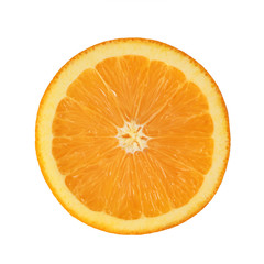 Slice orange isolated on white background